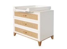 Commode et plan à langer NAMI Blanc/Cèdre - 2
