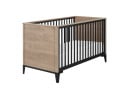 Lit bébé ELLIOT Noir sur fond blanc