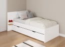Lit enfant 90x200 ALBI Blanc/Chêne - 2