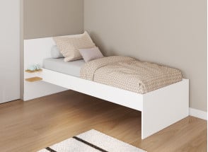 Letto per bambini 90x200 ALBI - Bianco/Rovere
