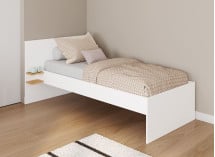 Lit enfant 90x200 ALBI Blanc/Chêne - 1