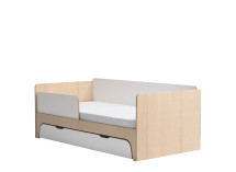 Lit enfant 90x190 SORIA Blanc/Bois - 4