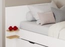 Lit gigogne 90x200 ALBI Blanc/Chêne - 2