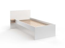 Lit gigogne 90x200 ALBI Blanc/Chêne - 6