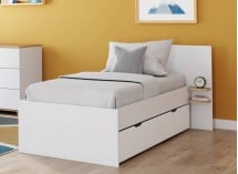 lit gigogne blanc 90x190 dans une chambre