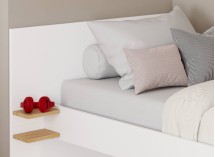 Lit enfant 90x190 ALBI Blanc/Chêne - 2