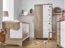 Lit bébé évolutif 70x140 cm SALTO Blanc/Chêne - 2