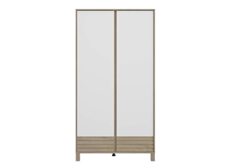 Armoire 2 portes NINO Chêne/Blanc - 1
