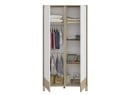 Armoire 2 portes NINO Chêne/Blanc - 2