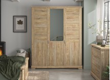Armoire 3 portes  BALYSS Châtaignier blanchi - 1