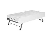 Lit gigogne 90x190 ALBI Blanc/Chêne - 6