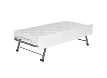 Lit gigogne 90x200 ALBI Blanc/Chêne - 5