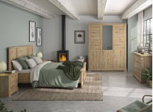 Armoire 3 portes  BALYSS Châtaignier blanchi - 2