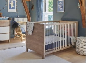 Verstelbaar babybed 70x140 NINO - Eiken/Wit