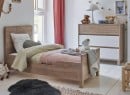 Chambre bébé duo NINO Chêne/Blanc - Evoluée