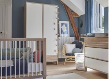 Chambre bébé complète NINO - Chêne/Blanc