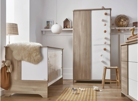 Chambre bébé complète SALTO - Blanc/Chêne