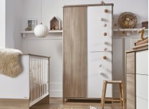 Armoire 3 portes SALTO Blanc/Chêne