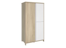 Armoire 3 portes SALTO  Blanc/Chêne