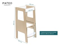 Tour d'observation Montessori NATEO Blanc/Bouleau-5