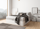 Lit coffre 140 x 200 cm BASTIA Blanc - Fermé