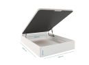 Lit coffre 140 x 200 cm BASTIA Blanc - 1