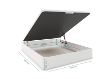 Lit coffre 160 x 200 cm BASTIA Blanc - 1