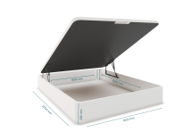 Lit coffre 160 x 200 cm BASTIA Blanc - 1