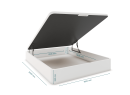 Lit coffre 160 x 200 cm BASTIA Blanc - 1