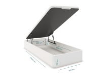 Lit coffre 90 x 200 cm BASTIA Blanc - 2