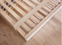 Lit gigogne avec rangement 90x200 OSLO Bois/Blanc - 3