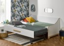 Lit gigogne 90x190 EDEN Blanc - Déplié