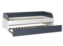 Lit gigogne banquette 90x190 MANLY Blanc/Bleu  - 3