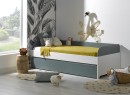 Lit gigogne banquette 90x190 MANLY Blanc/Vert  -1