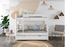 Lit superposé 3 places 90x190 ANGEL Blanc