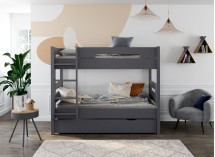 Lit superposé 3 places 90x190 ANGEL Ardoise