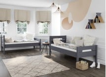 Lit superposé 3 places 90x190 ANGEL Ardoise - séparés