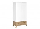Armoire 2 portes 1 tiroir EKKO – Blanc/Chêne Nateo Concept - 4