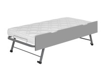 Tiroir gigogne 90x190 ANGEL Gris