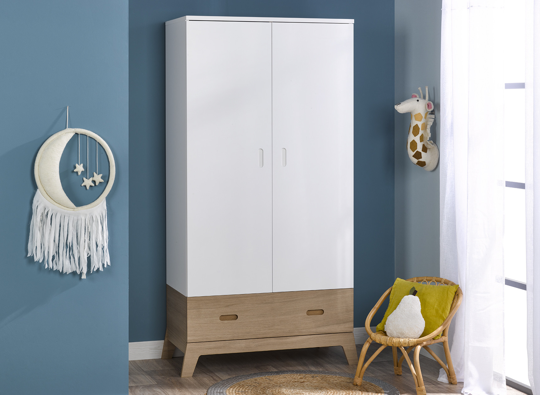 Armoire 2 Portes 1 Tiroir Ekko Une Armoire En Bois Scandinave