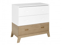 Commode 3 tiroirs EKKO – Blanc/Chêne Nateo Concept - 4