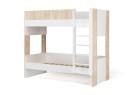 Lit superposé 3 places 90x190 BONDI - Blanc/Bois - 3
