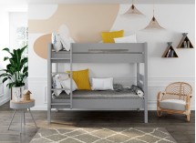 Lit superposé 90x190 ANGEL Gris + 2 matelas  - 1