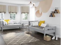 Lit superposé 90x190 ANGEL Gris + 2 matelas  - 2