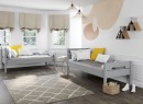 Lit superposé 90x190 ANGEL Gris + 2 matelas  - 2
