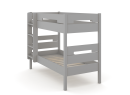 Lit superposé 90x190 ANGEL Gris + 2 matelas  - fond blanc