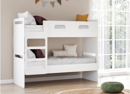 Lit superposé séparable 90x190 LEVIS - Blanc