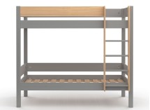 Lit superposé en pin massif 90x190 HOYA - Gris 5