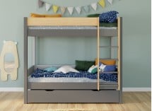 Lit superposé en pin massif 90x190 HOYA - Gris 3