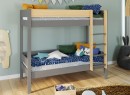 Lit superposé en pin massif 90x190 HOYA - Gris 2